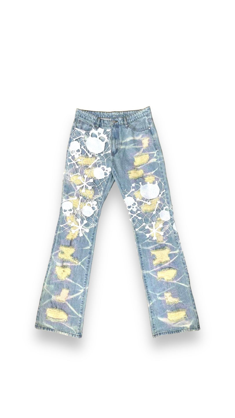 Laced in Skull Jeans